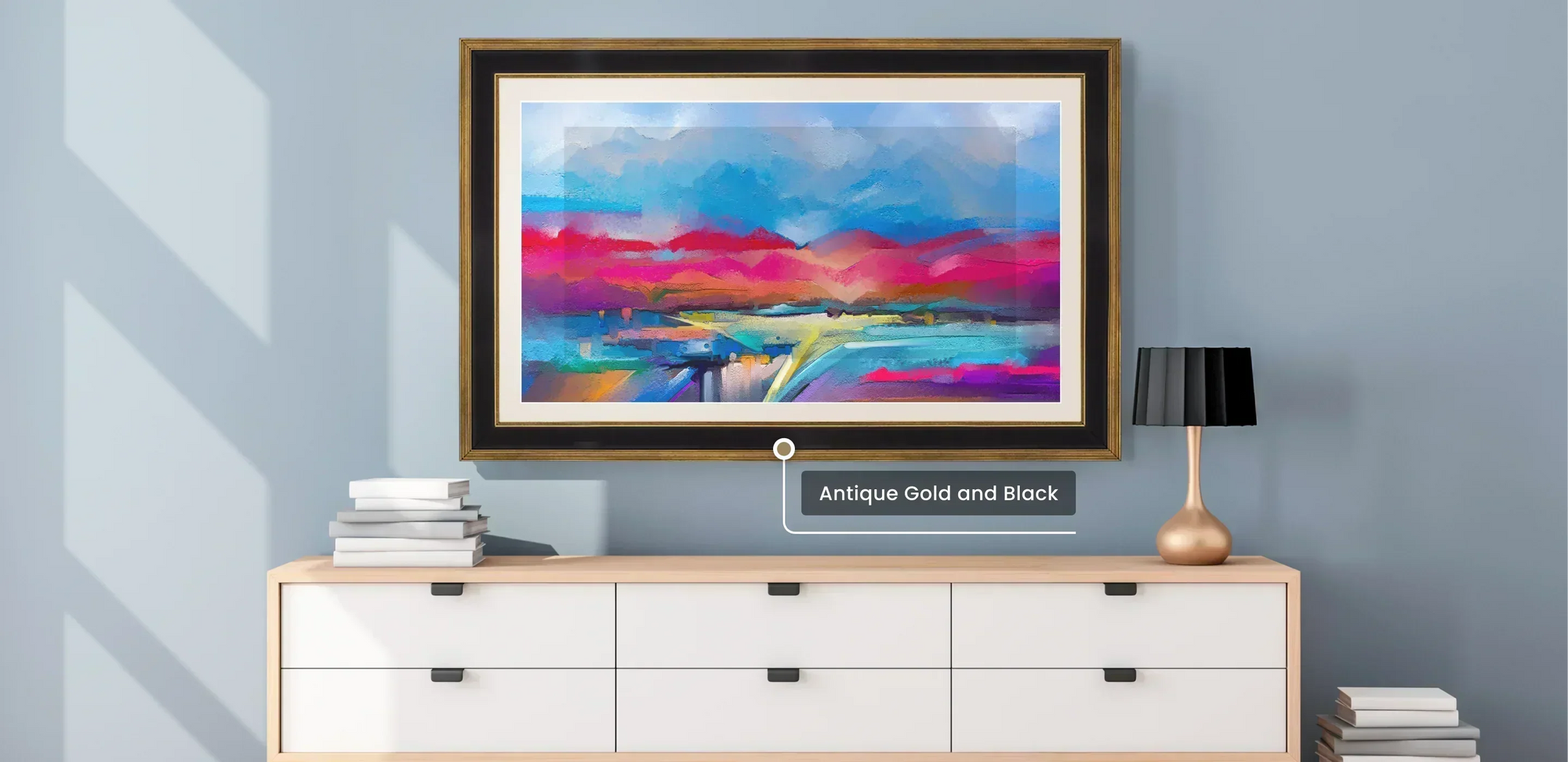 The Timeless Warmth of Antique Gold and Black: How Deco Frames Harmonize with Samsung's The Frame and The Frame Pro TVs