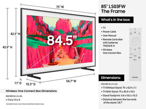 85" Samsung The Frame Pro / Neo QLED 4K Art Mode Samsung Vision AI Smart TV (2025)