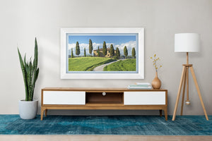 white samsung the frame customizable bezel