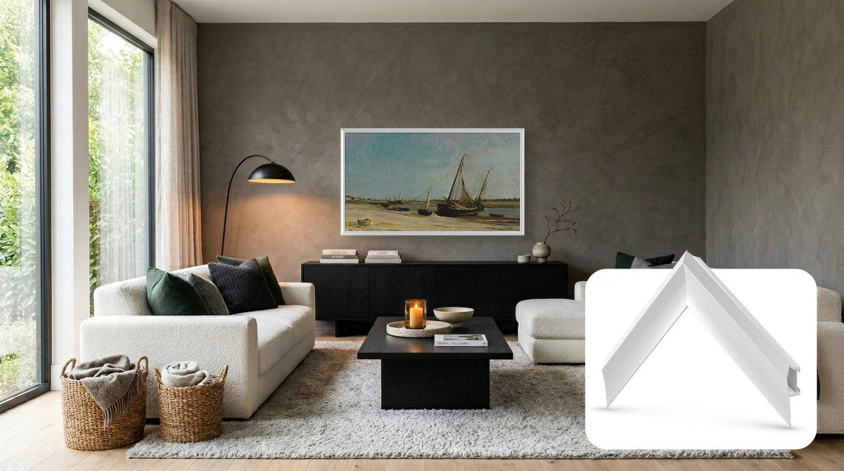 Pure White - Alloy Prismatic Samsung Frame TV Bezel