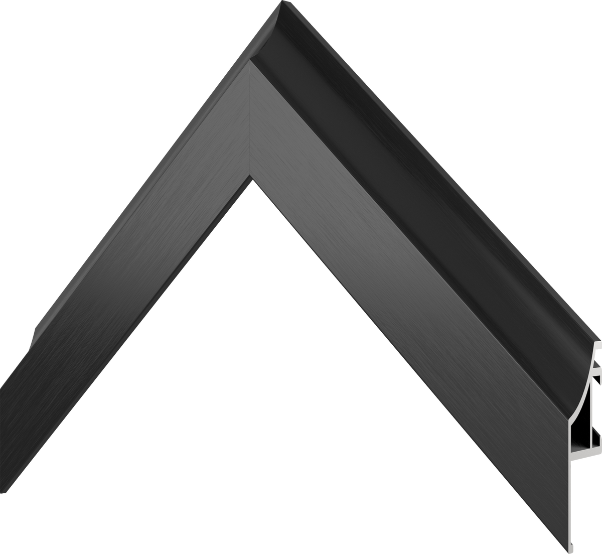 Anodized Black - Alloy Scoop Samsung Frame TV Bezel