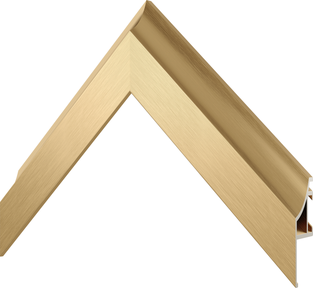Pale Gold - Alloy Scoop Samsung Frame TV Bezel