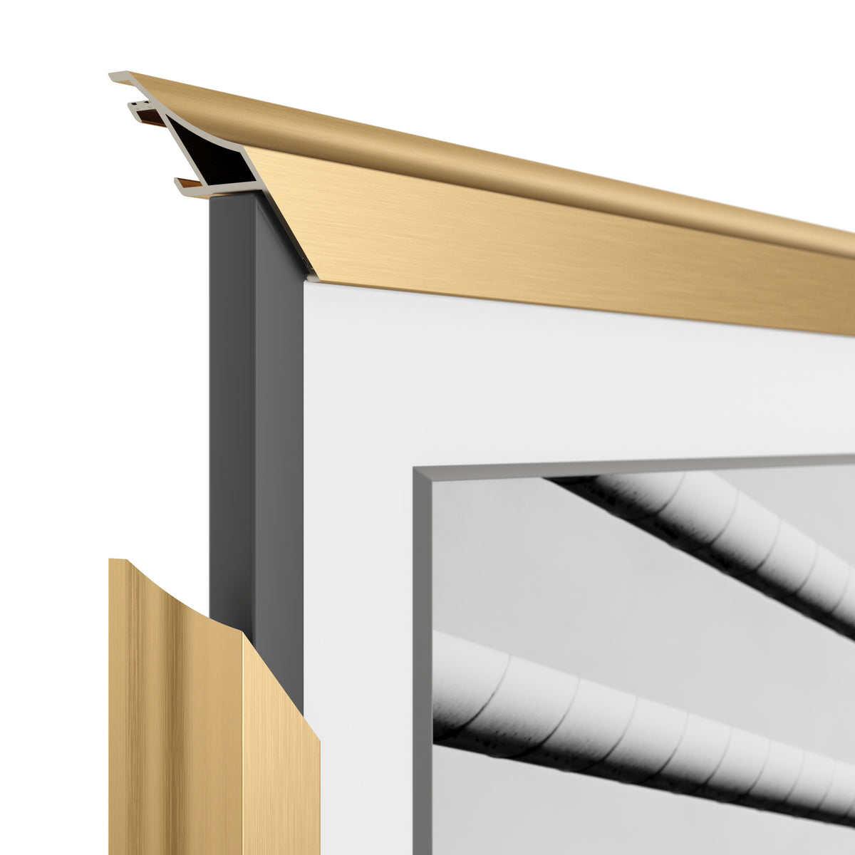 Pale Gold - Alloy Scoop Samsung Frame TV Bezel