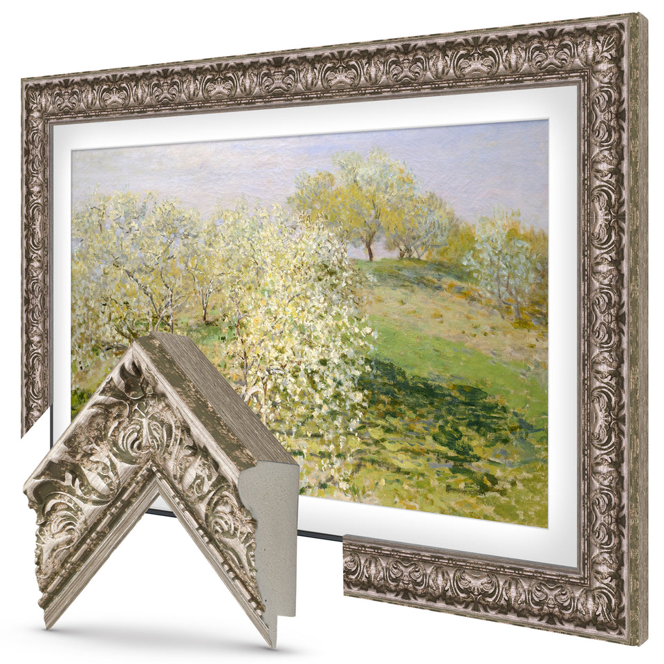 Deco TV Frames Samsung the Frame TV Tuscan Silver