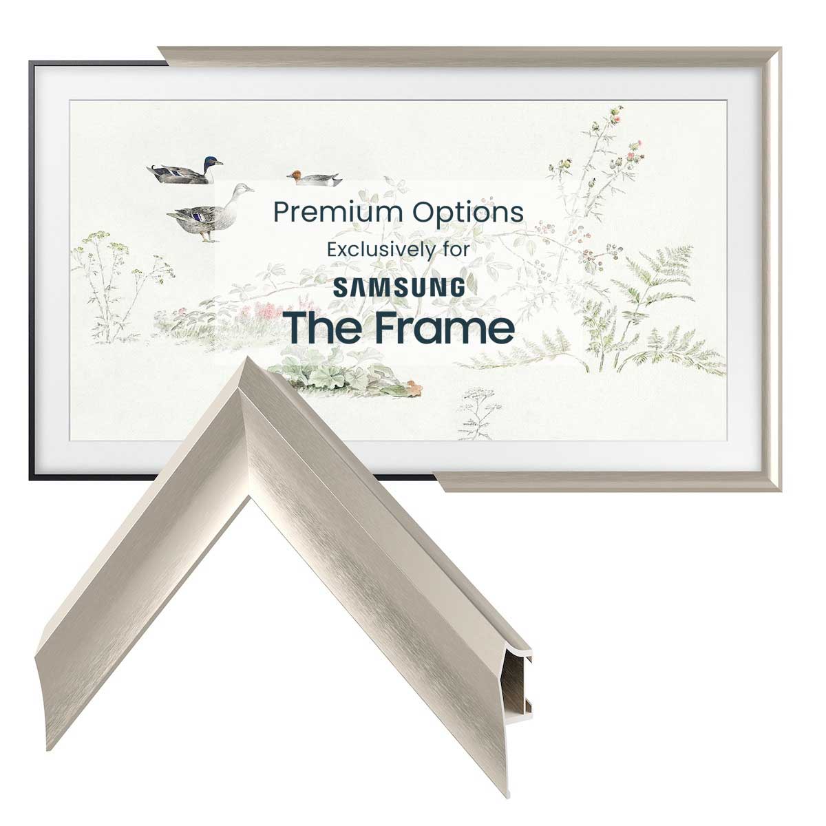 german silver alloy prismatic samsung the frame bezel