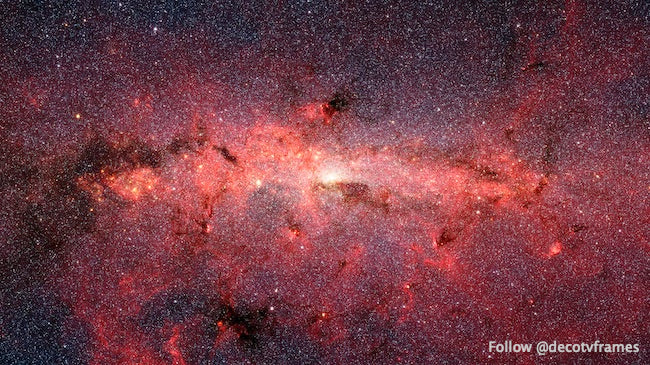 Hundreds of thousands of stars crowded into the swirling core of our spiral Milky Way galaxy