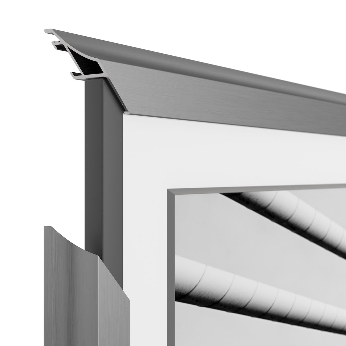 Graphite - Alloy Scoop Samsung Frame TV Bezel