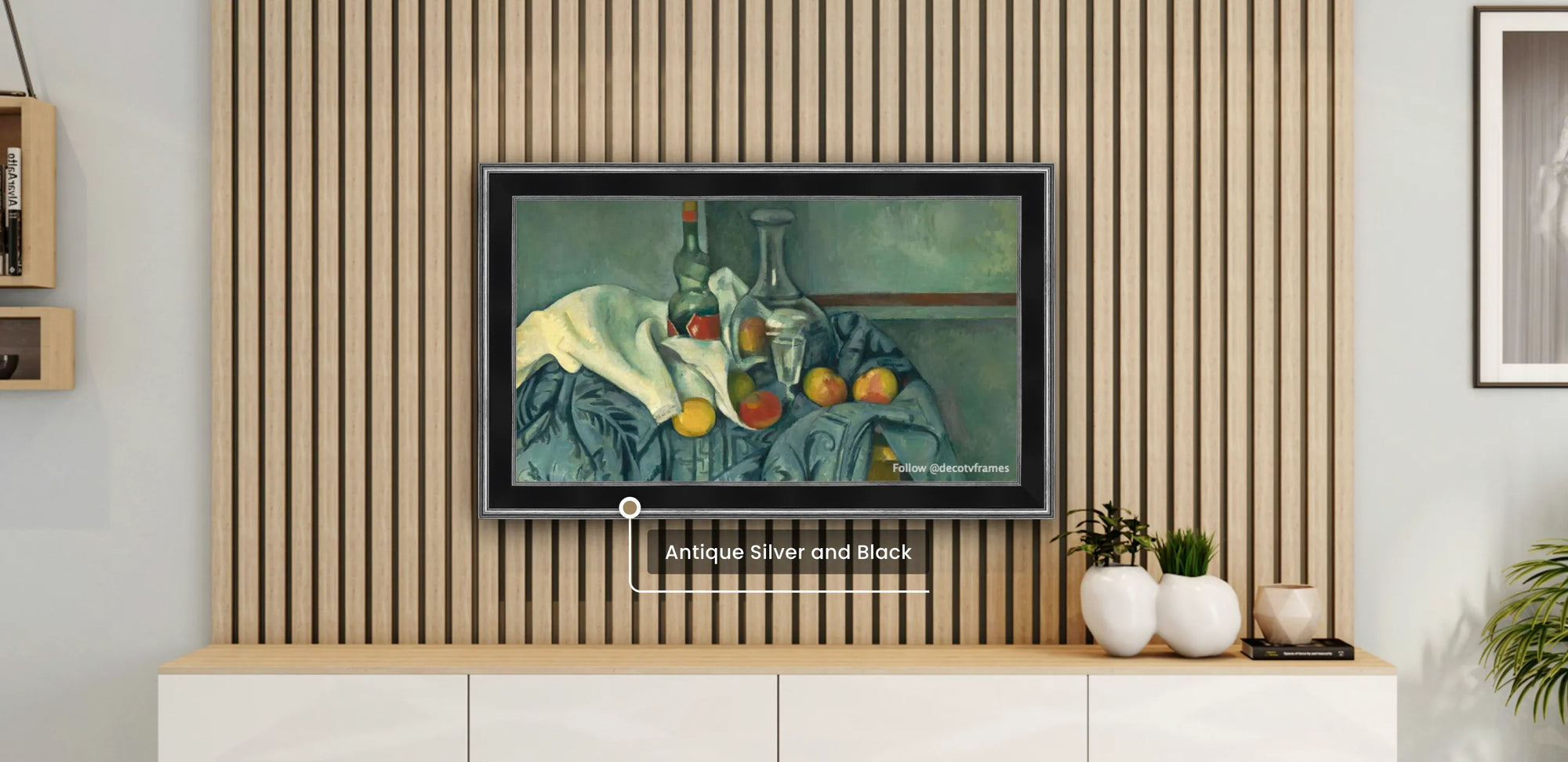 The Quiet Authority of Antique Silver and Black: A Gallery-Caliber Finishing Touch for Samsung's The Frame and The Frame Pro TVs