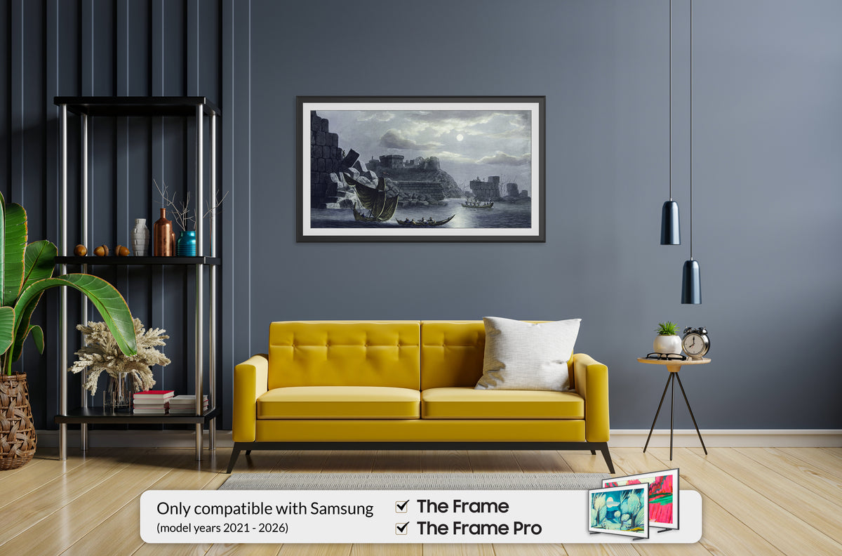 Anodized Black - Alloy Scoop Samsung Frame TV Bezel