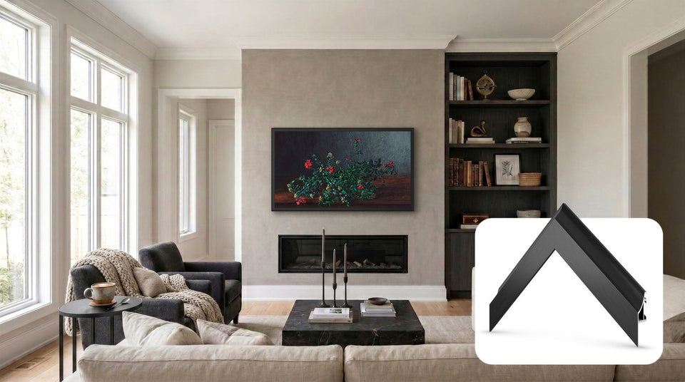 Anodized Black - Alloy Scoop Samsung Frame TV Bezel