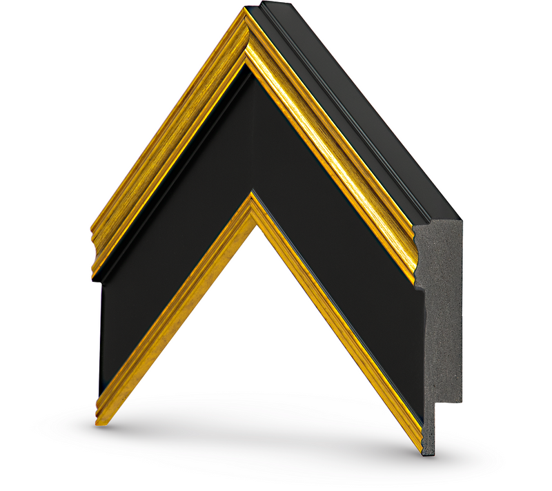 Gold & Black Frame for Samsung The Frame TV | Deco TV Frames