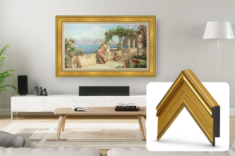 Antique Gold Frame for Samsung The Frame TV | Deco TV Frames