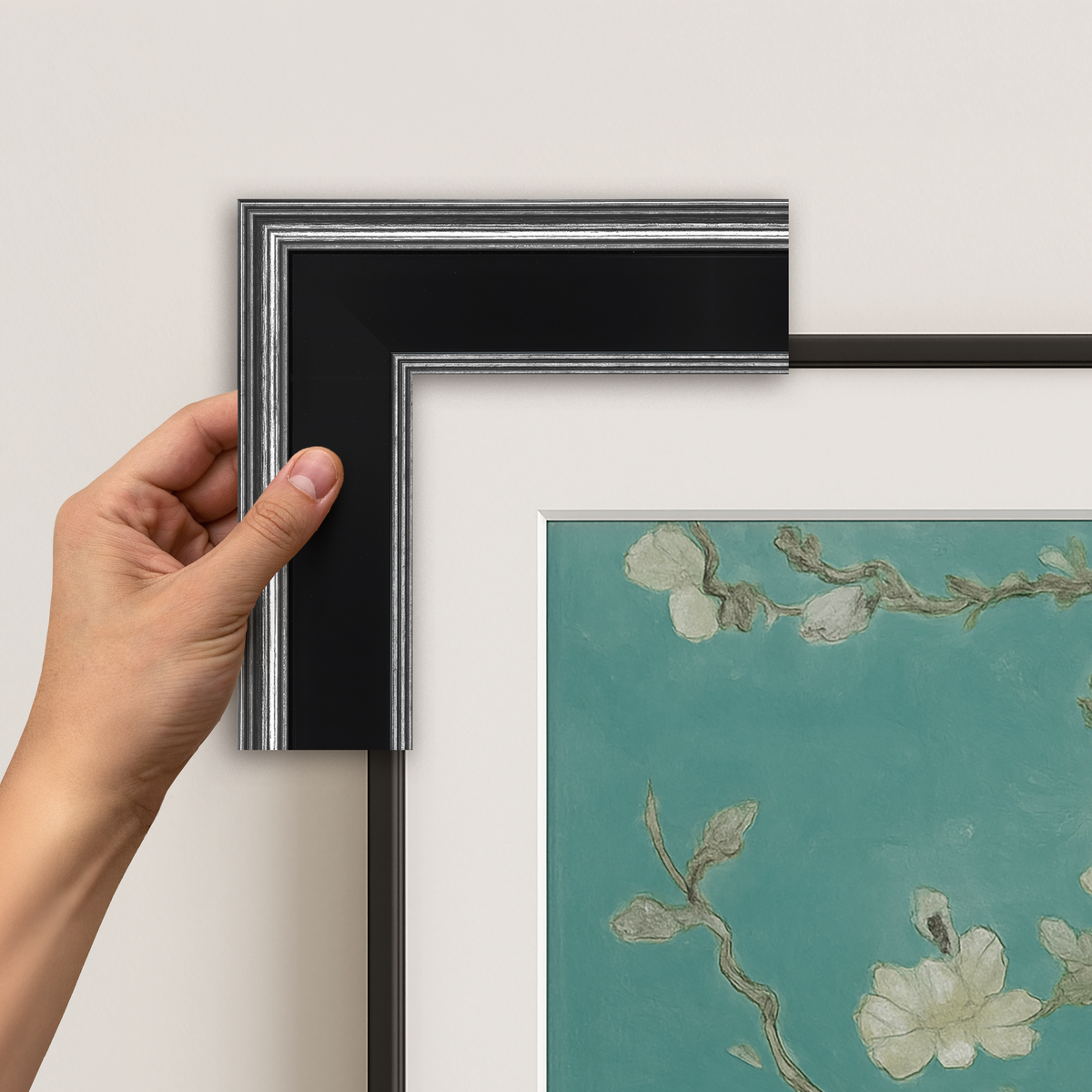 Deco TV Frames Samsung the Frame TV Antique Silver and Black