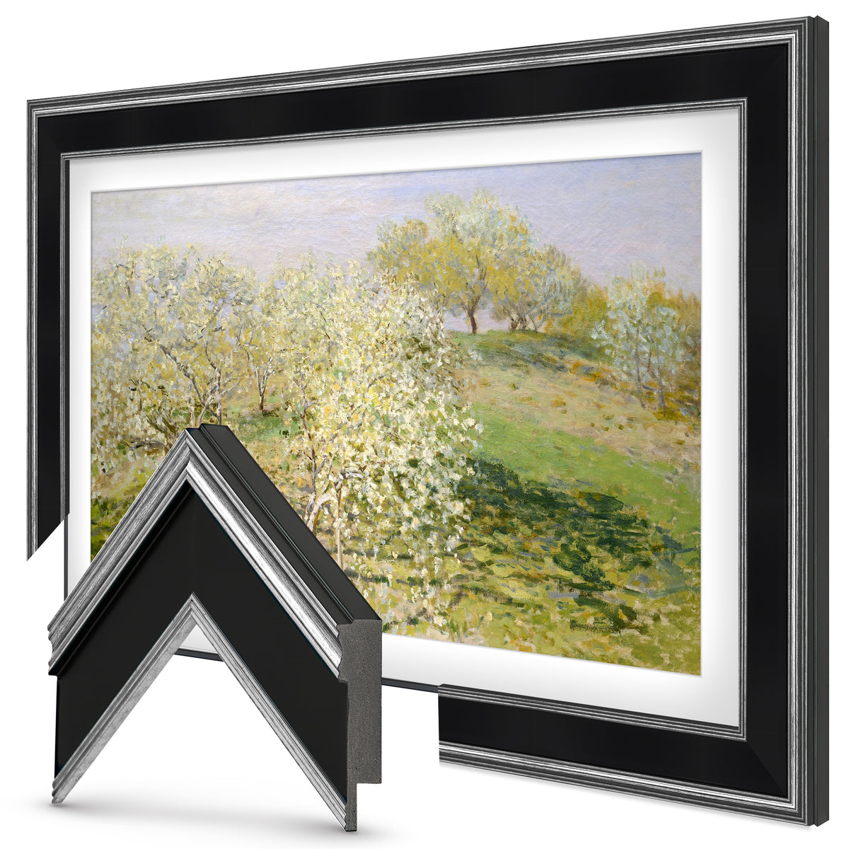 Deco TV Frames Samsung the Frame TV Antique Silver and Black