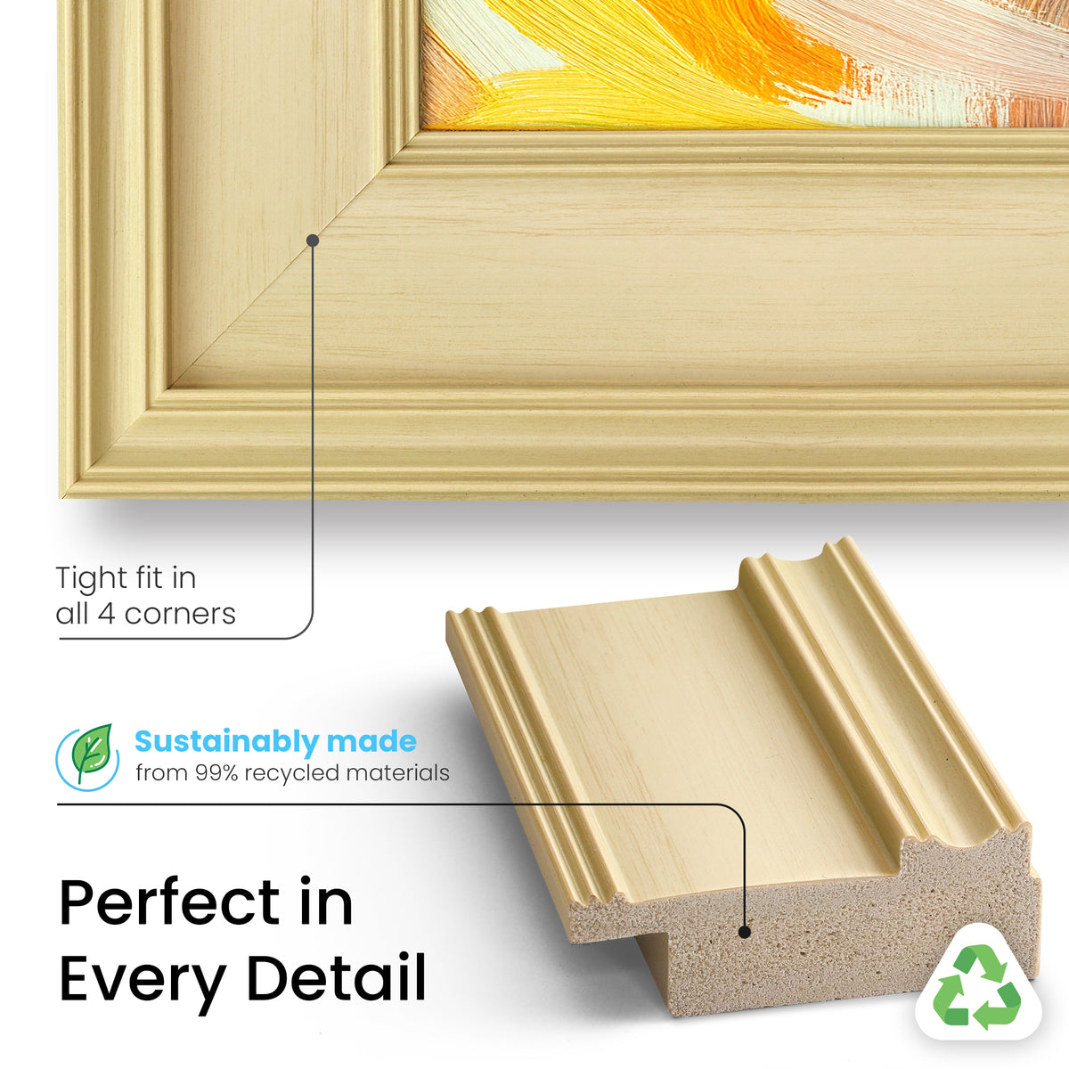 Deco TV Frames Samsung the Frame TV Antique White