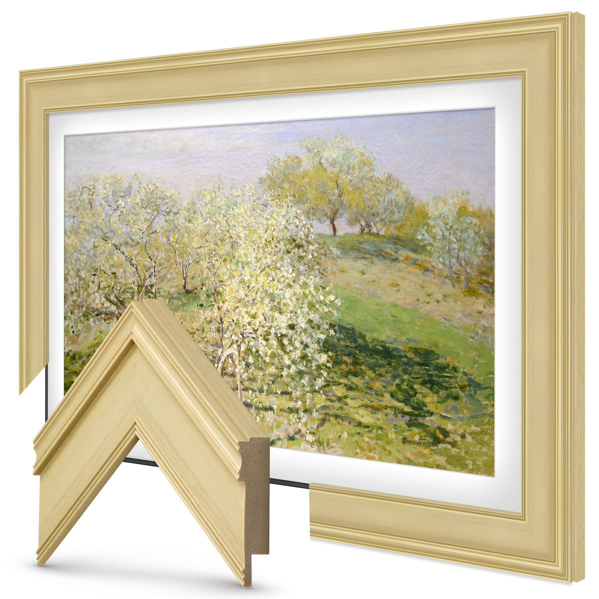 Deco TV Frames Samsung the Frame TV Antique White