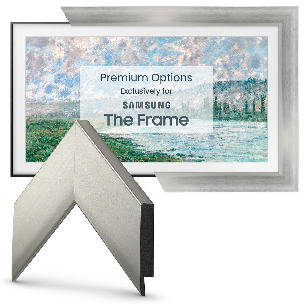 Deco TV Frames Samsung the Frame TV Brushed Stainless