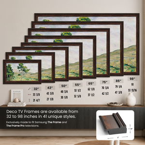 Deco TV Frames Samsung the Frame TV Burlwood