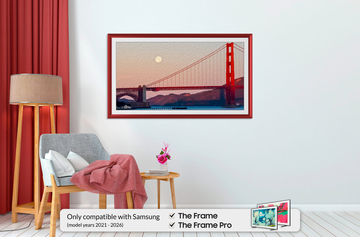Candy Apple Red - Alloy Prismatic Samsung Frame TV Bezel