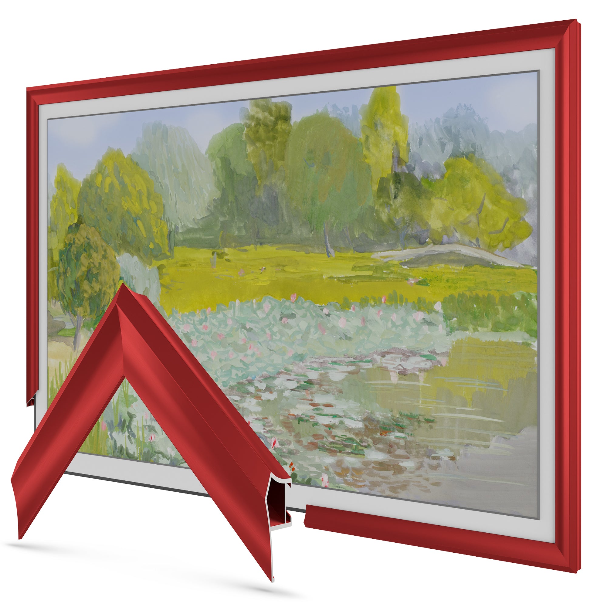 Candy Apple Red - Alloy Prismatic Samsung Frame TV Bezel