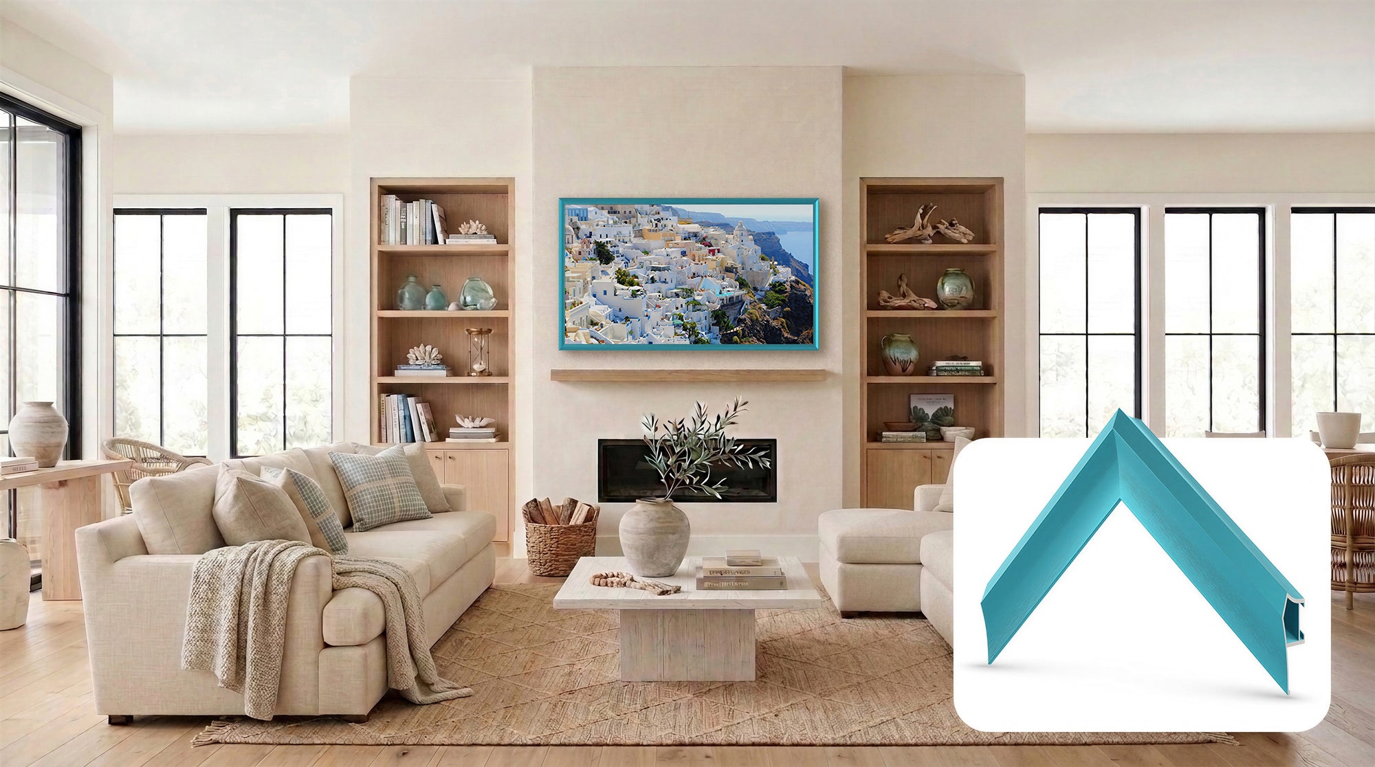 Turquesa caribeña - Bisel de marco Samsung prismático de aleación