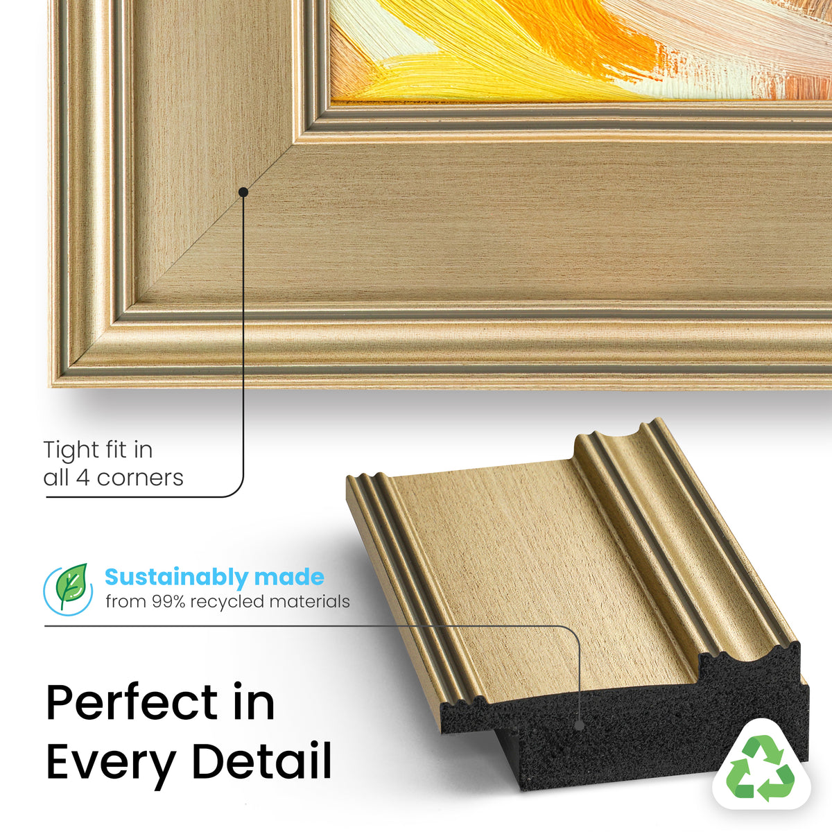 Deco TV Frames Samsung the Frame TV Champagne