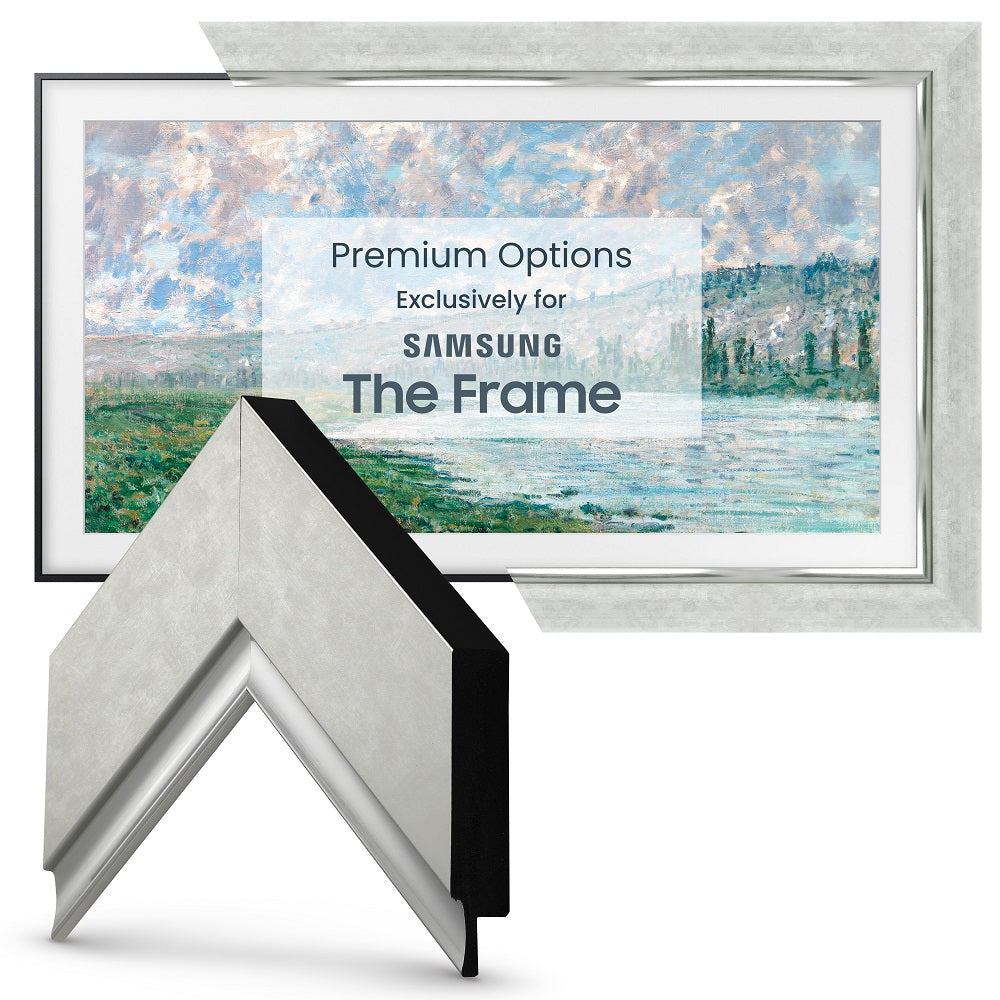 Silver Frame for Samsung The Frame TV | Deco TV Frames