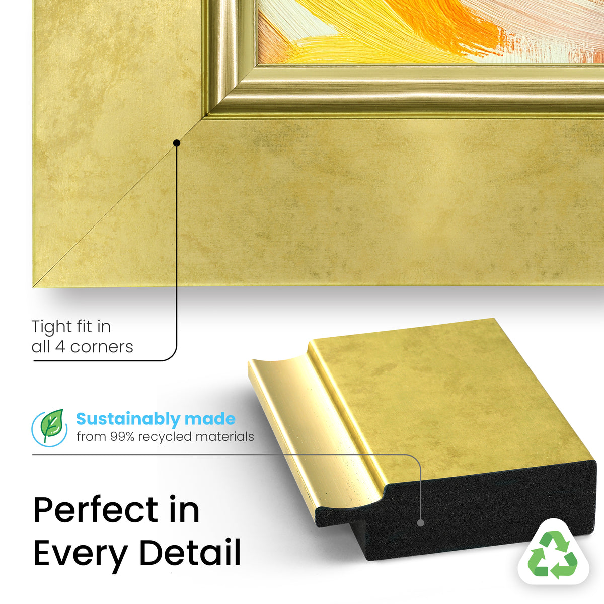 Deco TV Frames Samsung the Frame TV Contemporary Gold