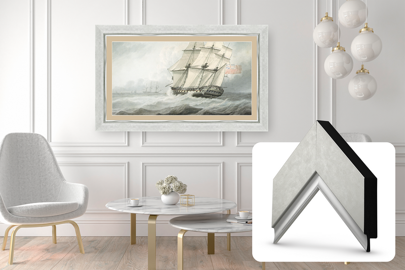Silver Frame for Samsung The Frame TV | Deco TV Frames