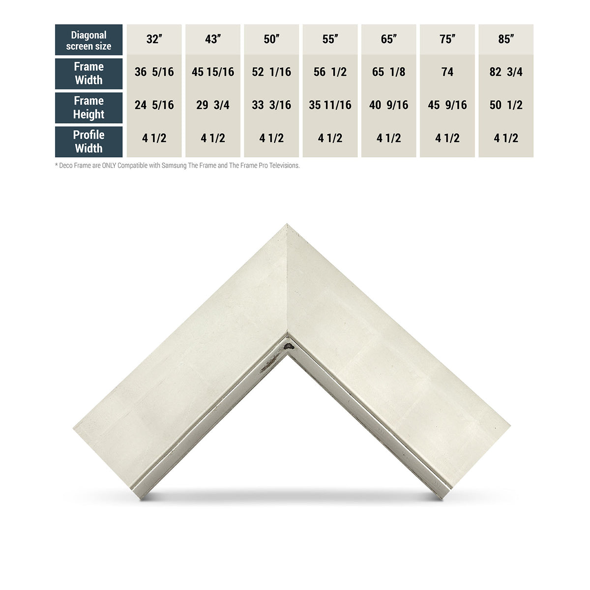 Comparison Chart of M8042 Deco Gold
