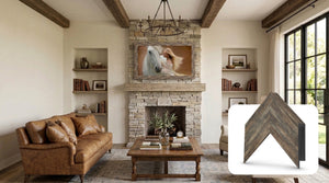 distressed reclaimed wood tv frame for samsung the frame tv