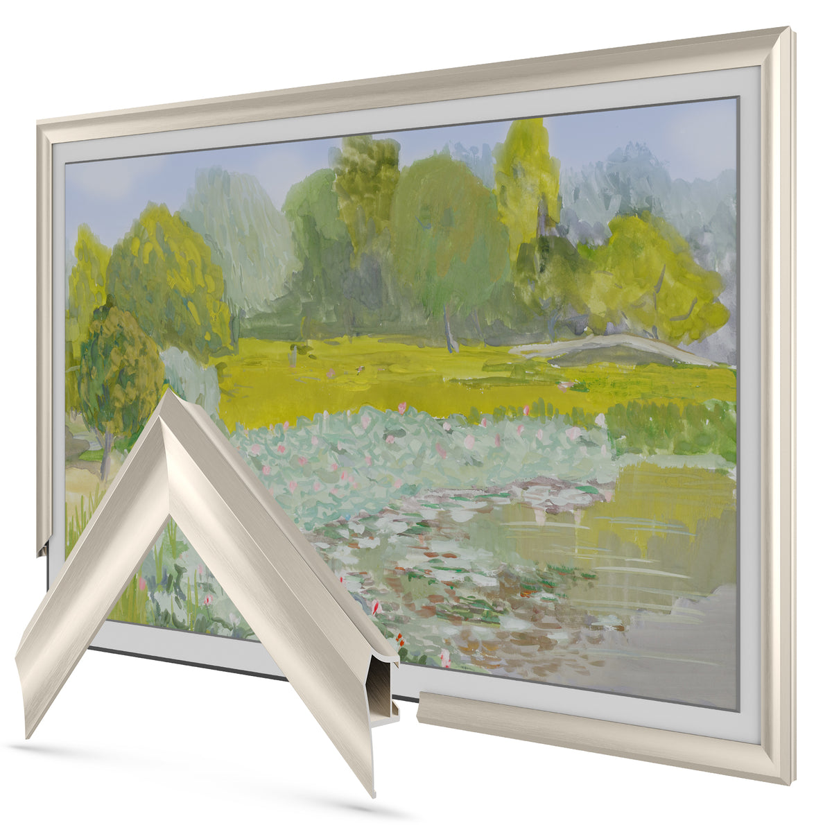 German Silver - Alloy Prismatic Samsung Frame TV Bezel
