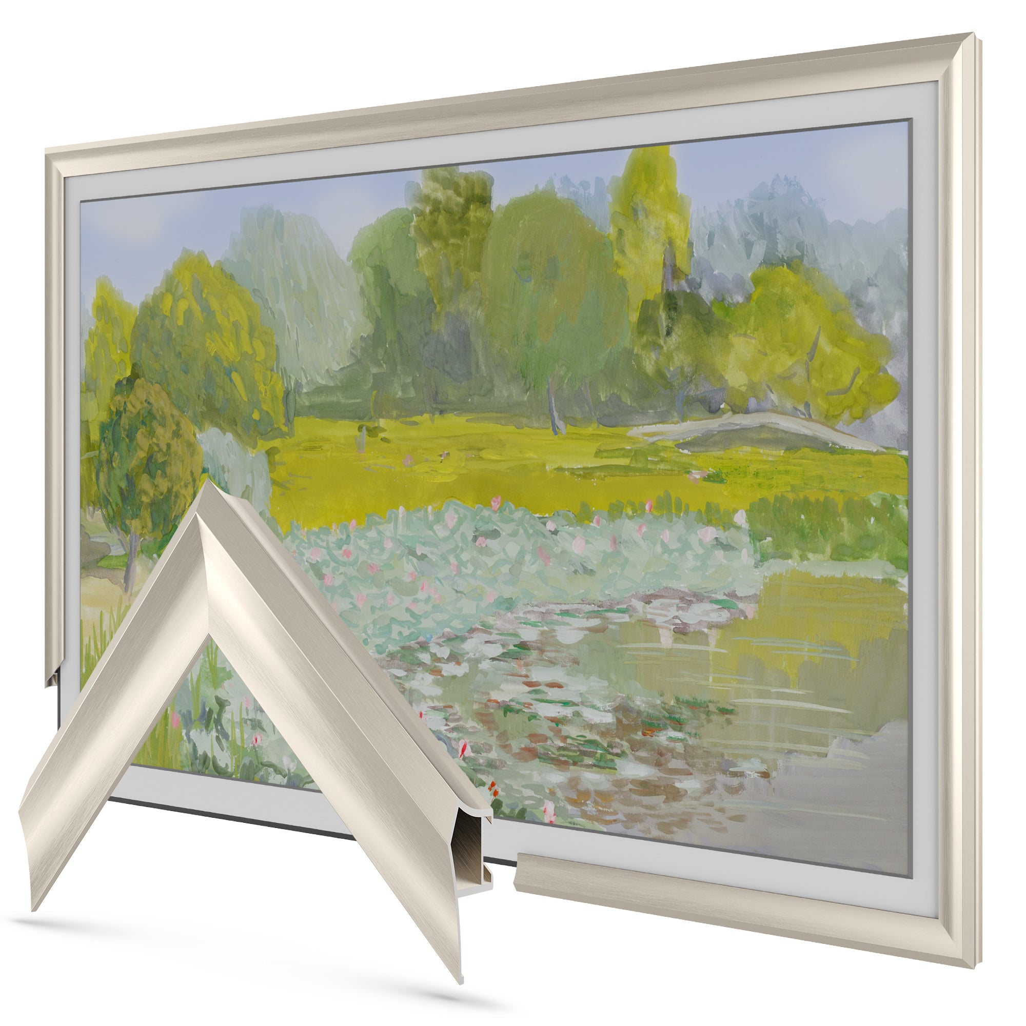 German Silver - Alloy Prismatic Samsung Frame TV Bezel