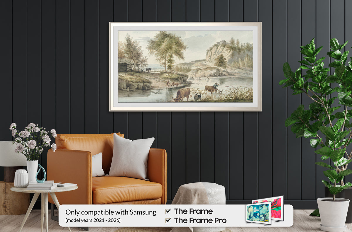 German Silver - Alloy Scoop Samsung Frame TV Bezel