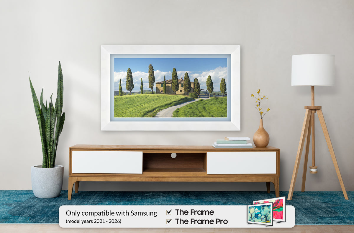 Deco TV Frames Samsung the Frame TV Gloss White