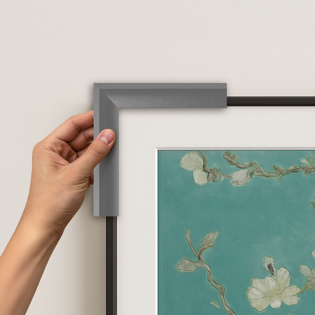 Graphite - Lunette de cadre Samsung prismatique en alliage