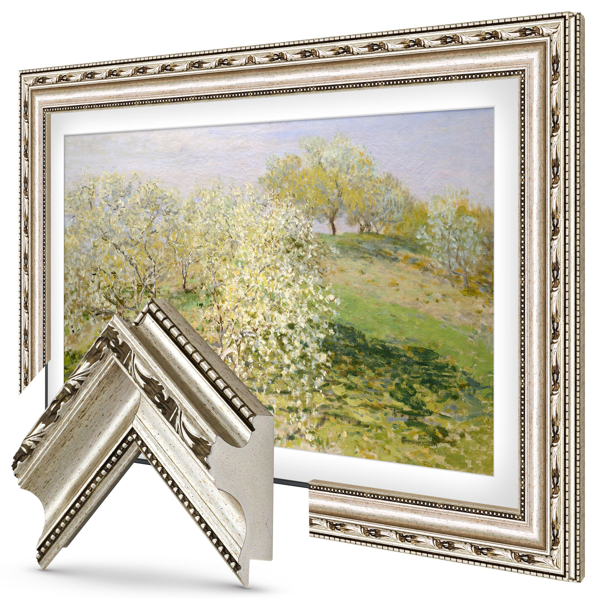 Deco TV Frames Samsung the Frame TV Ornate Silver