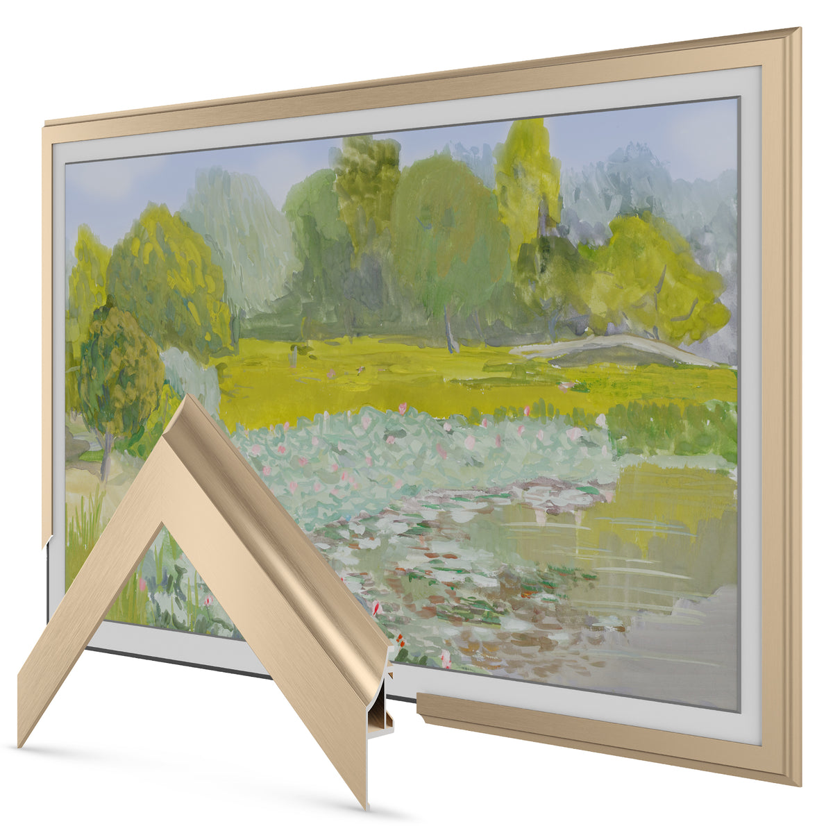 Or pâle - Lunette de cadre Samsung Scoop en alliage