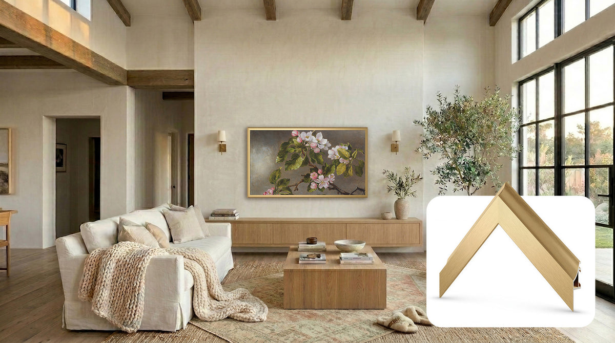 Pale Gold - Alloy Scoop Samsung Frame TV Bezel