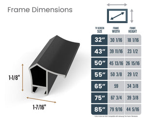 Anodized Black - Alloy Prismatic Samsung Frame Bezel