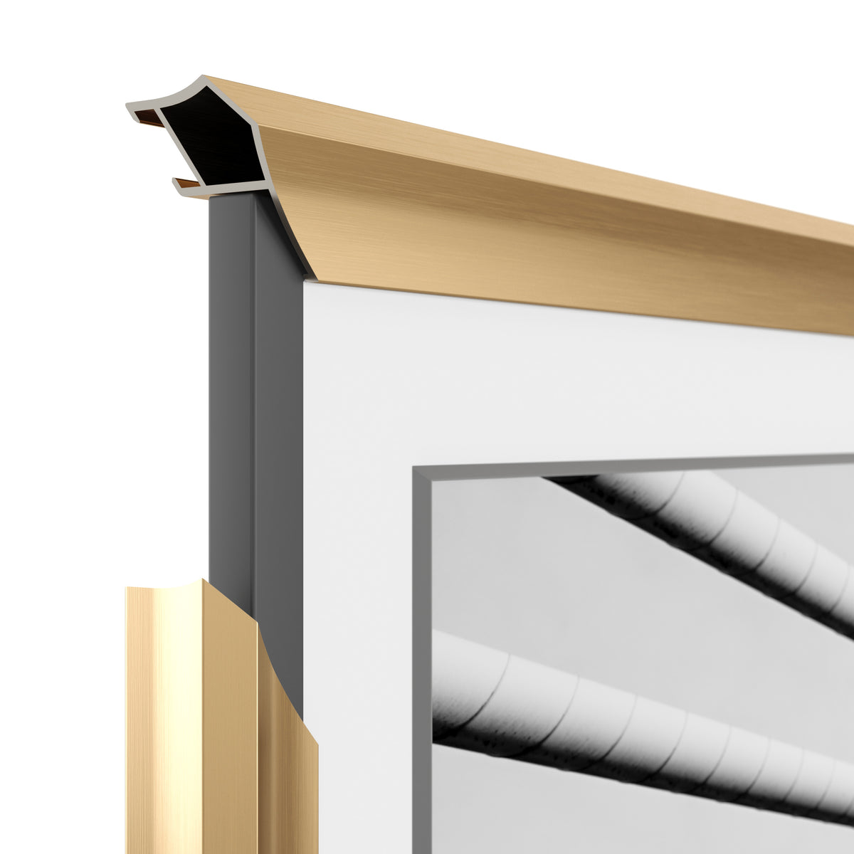 Or pâle - Lunette de cadre Samsung prismatique en alliage