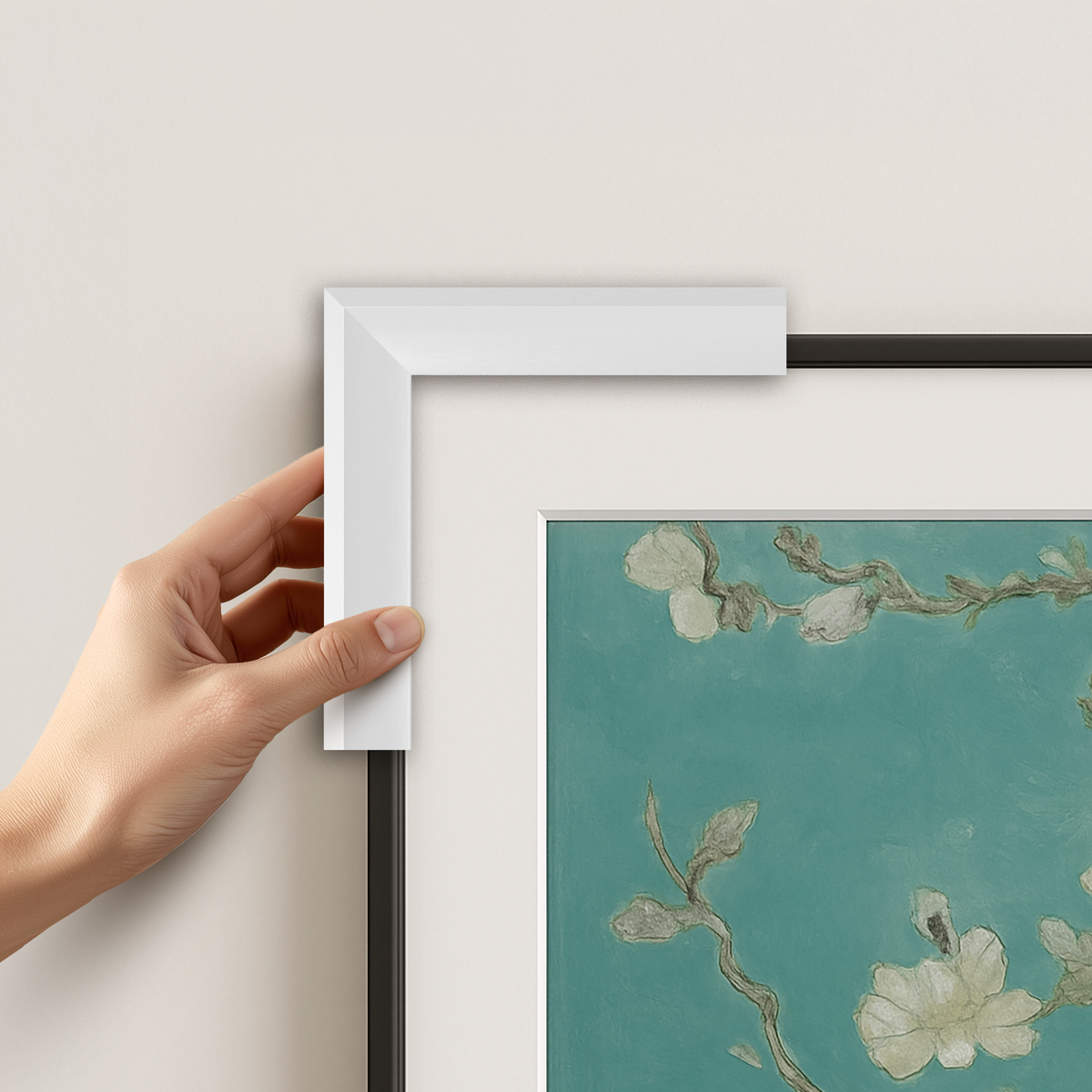 Pure White - Alloy Prismatic Samsung Frame TV Bezel