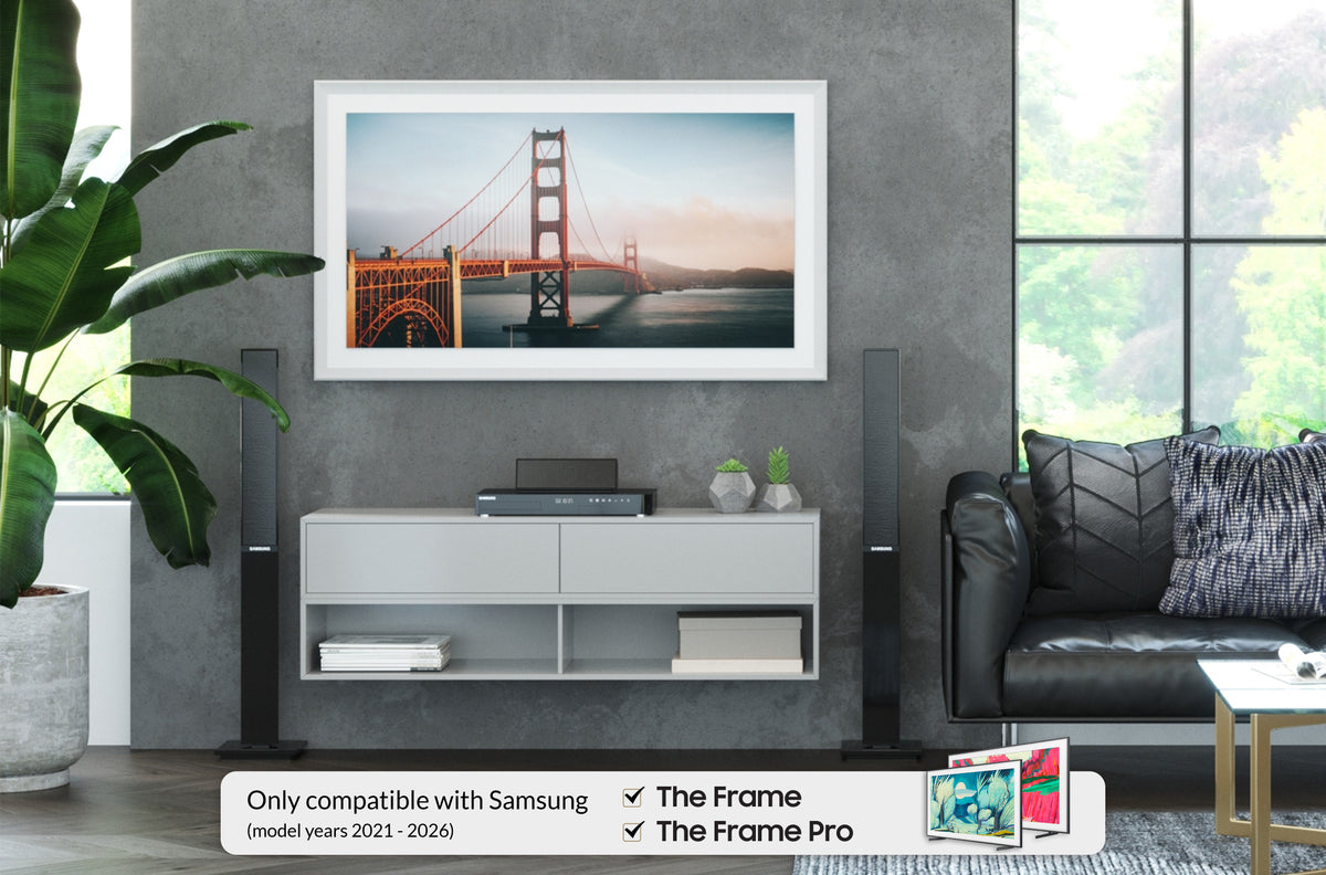 Pure White - Alloy Prismatic Samsung Frame TV Bezel