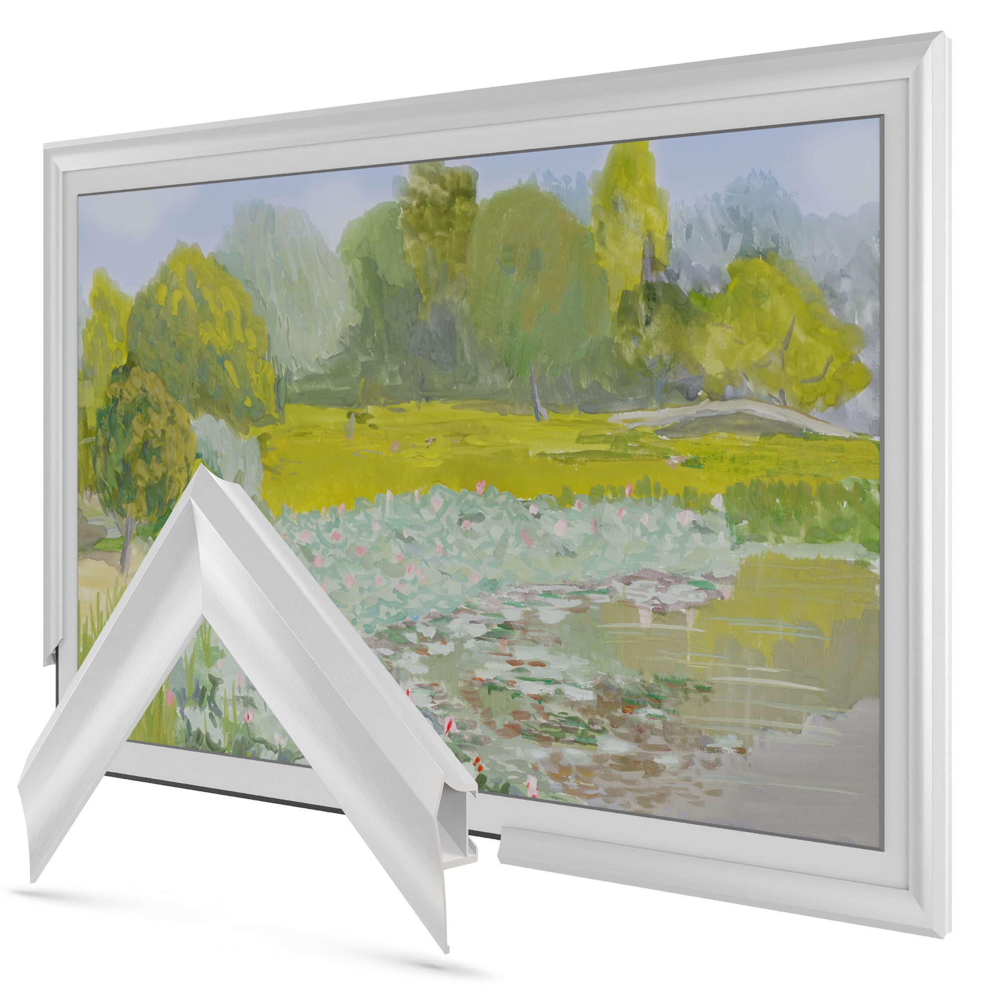 Pure White - Alloy Prismatic Samsung Frame TV Bezel