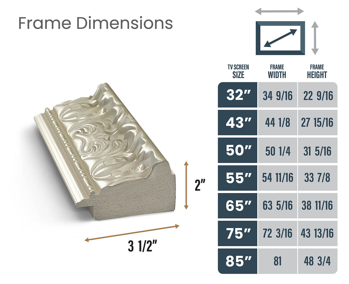 Tuscan Pearl Frame for Samsung The Frame TV | Deco TV Frames