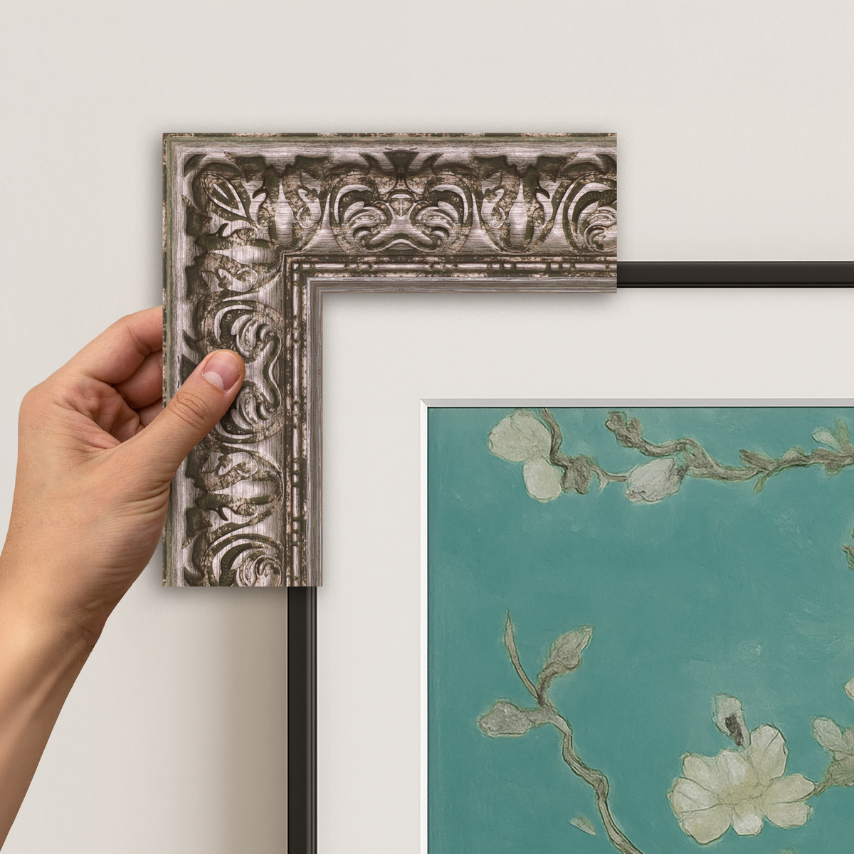 Deco TV Frames Samsung the Frame TV Tuscan Silver