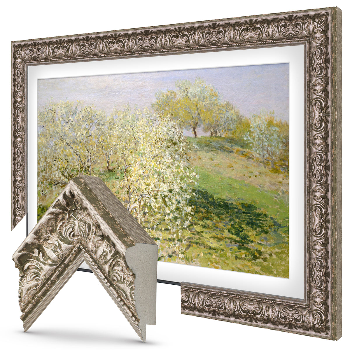 Deco TV Frames Samsung the Frame TV Tuscan Silver