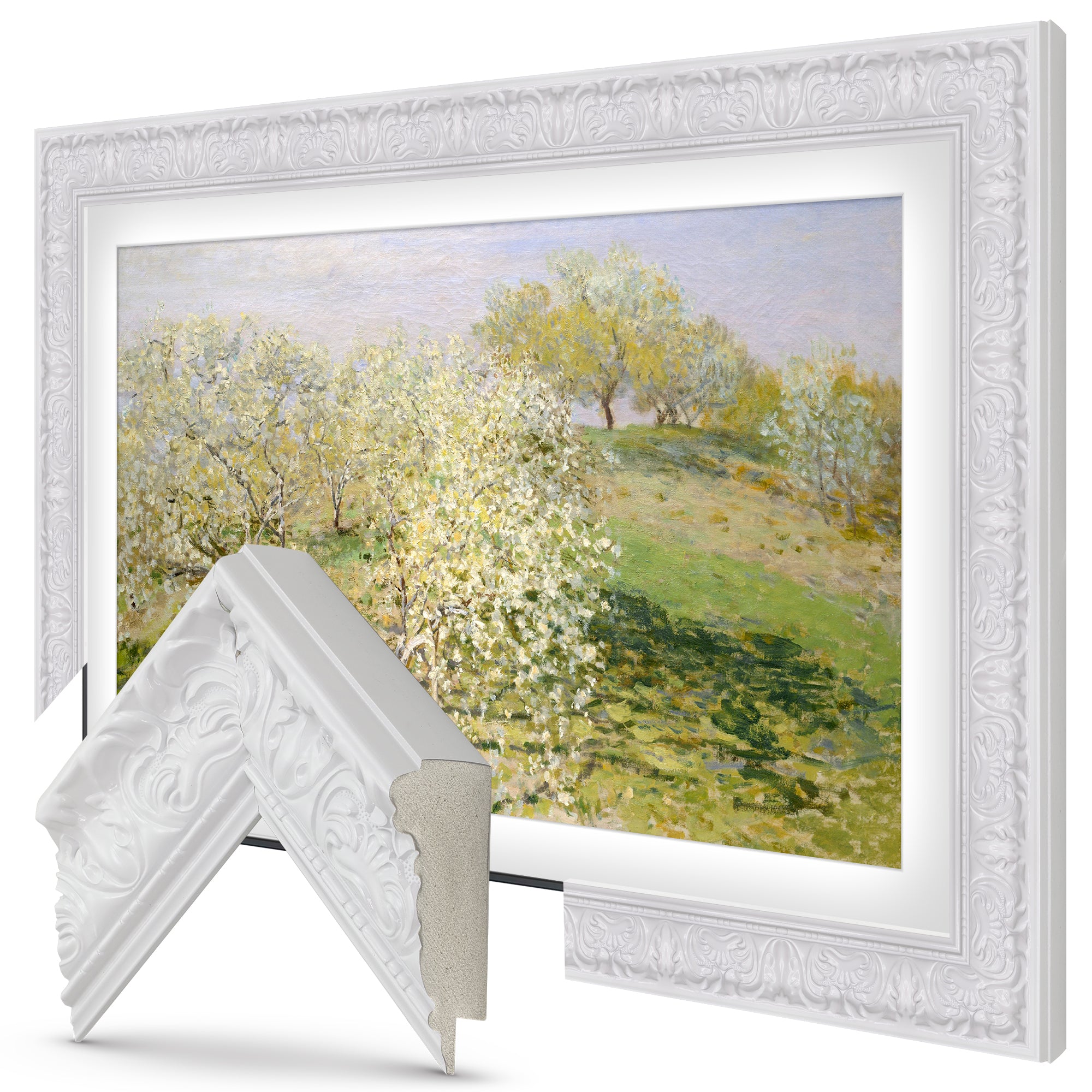 Deco TV Frames Samsung the Frame TV Tuscan Gloss White