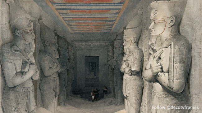Interior of the Temple of Aboo Simbel Nubia illustration
