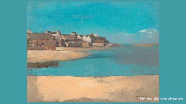 Pueblo junto al mar en Bretaña (1880)